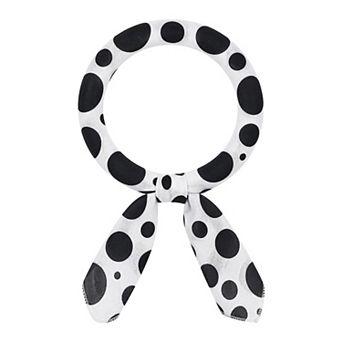 Women's Polka Dots Printed Small Square Scarves Blended Cotton Gauze Headscarf Neckerchief
