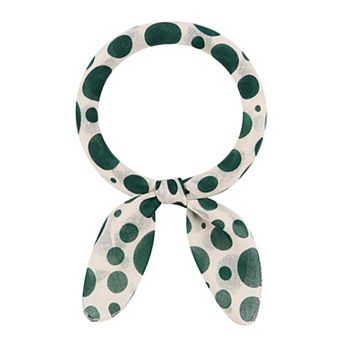 Women's Polka Dots Printed Small Square Scarves Blended Cotton Gauze Headscarf Neckerchief
