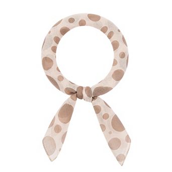 Women's Polka Dots Printed Small Square Scarves Blended Cotton Gauze Headscarf Neckerchief