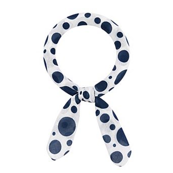 Women's Polka Dots Printed Small Square Scarves Blended Cotton Gauze Headscarf Neckerchief