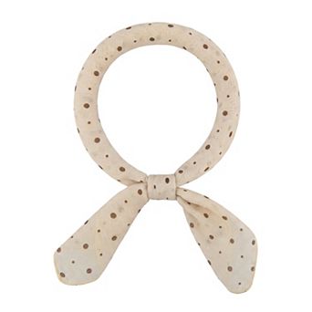Women's Retro Polka Dots Printed Square Scarves Small Blended Cotton Gauze Neckerchief