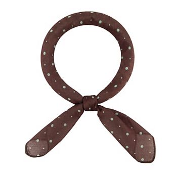 Women's Retro Polka Dots Printed Square Scarves Small Blended Cotton Gauze Neckerchief