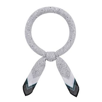 Women's Contrast Color Trim Printed Square Scarves Headband Headscarf Neckerchief