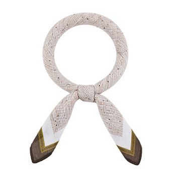 Women's Contrast Color Trim Printed Square Scarves Headband Headscarf Neckerchief