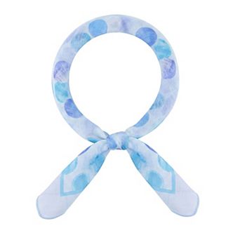 Women's Stripes Dots Printed Blended Cotton Scarves Small Square Gauze Headscarf Neckerchief