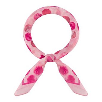 Women's Stripes Dots Printed Blended Cotton Scarves Small Square Gauze Headscarf Neckerchief