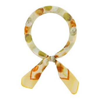 Women's Stripes Dots Printed Blended Cotton Scarves Small Square Gauze Headscarf Neckerchief