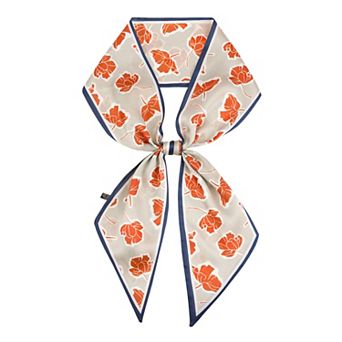 Women's Rose Elegant Scarf Long Skinny Silky Satin Neckerchief Headhand