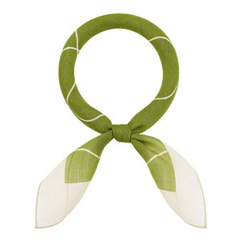 Women's Intersecting Circular Lines Pattern Scarf Square Lightweight Neckerchief Head Wrap