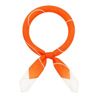 Women's Intersecting Circular Lines Pattern Scarf Square Lightweight Neckerchief Head Wrap