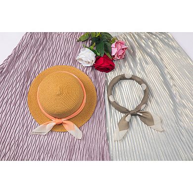 Women's Coin Pattern Scarf Square Lightweight Simple Neckerchief Head Wrap for Springtime