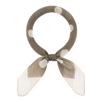 Women's Coin Pattern Scarf Square Lightweight Simple Neckerchief Head Wrap for Springtime