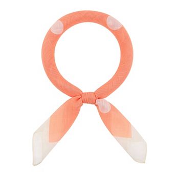 Women's Coin Pattern Scarf Square Lightweight Simple Neckerchief Head Wrap for Springtime