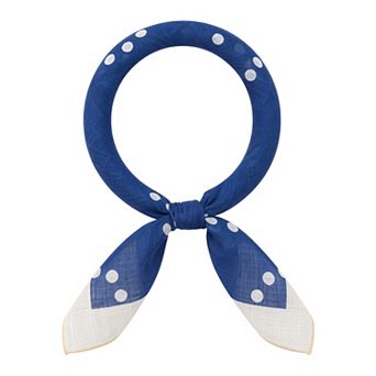 Women's Round Pattern Scarf Square Lightweight Chiffon Fresh Style Neckerchief Bandanas