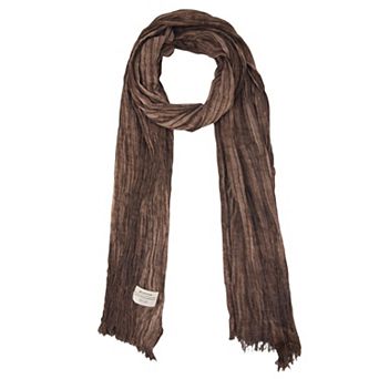 Women's Cotton Blend Crinkle Long Scarves Beach Shawl Wrap Hijab with Fringed Edges