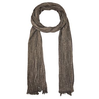 Women's Cotton Blend Crinkle Long Scarves Beach Shawl Wrap Hijab with Fringed Edges