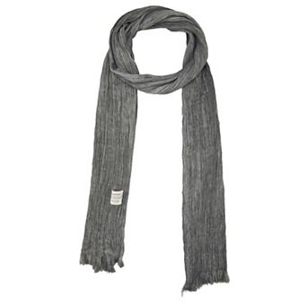 Women's Cotton Blend Crinkle Long Scarves Beach Shawl Wrap Hijab with Fringed Edges