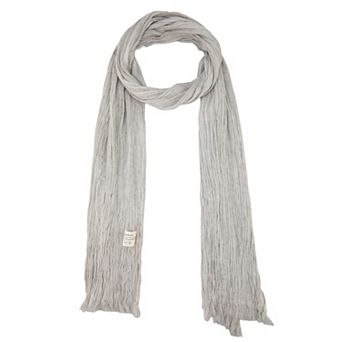 Women's Cotton Blend Crinkle Long Scarves Beach Shawl Wrap Hijab with Fringed Edges