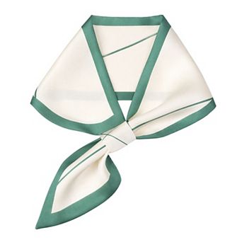Women's Skinny Satin Silky Printed Scarves Easy Pull-Through Narrow Long Neckerchief Scarf