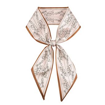 Women's Floral Stripes Dots Printed Skinny Long Neck Scarves Ribbon Hair Band Neckerchief Headscarf