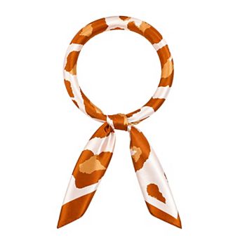 Women's Leopard Printed Scarves Large Square Satin Silky Hair Scarf Head Sleeping Wrap Bandanas