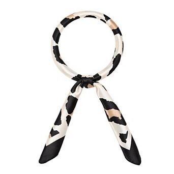 Women's Leopard Printed Scarves Large Square Satin Silky Hair Scarf Head Sleeping Wrap Bandanas