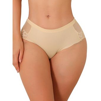 Women's Floral Lace Sheer Briefs Low Waist Underwear Panties
