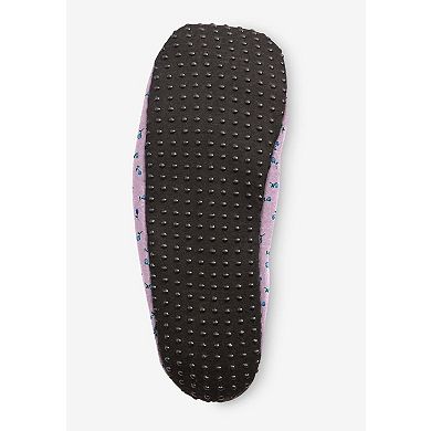 Dreams & Co. Plus Size Knit Ballerina Slipper