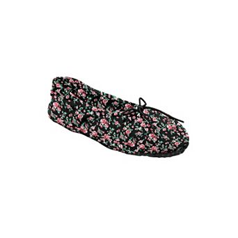 Dreams & Co. Plus Size Knit Ballerina Slipper