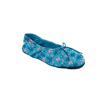 Dreams & Co. Plus Size Knit Ballerina Slipper