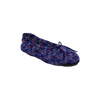 Dreams & Co. Plus Size Knit Ballerina Slipper