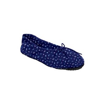 Dreams & Co. Plus Size Knit Ballerina Slipper