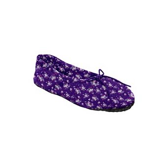 Dreams & Co. Plus Size Knit Ballerina Slipper