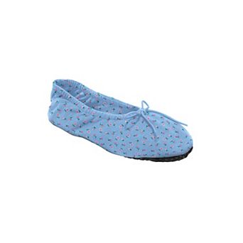 Dreams & Co. Plus Size Knit Ballerina Slipper