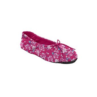 Dreams & Co. Plus Size Knit Ballerina Slipper