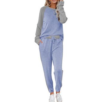 Ekouaer Womens Pajama Set Long Sleeve Pajamas Two Piece Lounge Set Sweatshirt and Long Pants