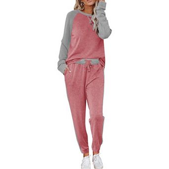 Ekouaer Womens Pajama Set Long Sleeve Pajamas Two Piece Lounge Set Sweatshirt and Long Pants