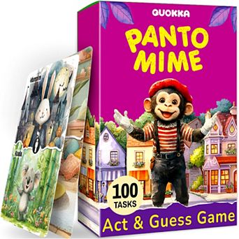 QUOKKA Active Movement Game for Kids Ages 4-8 100 Exercise Cards, Indoor & Outdoor