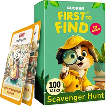 QUOKKA Active Movement Game for Kids Ages 4-8 100 Exercise Cards, Indoor & Outdoor