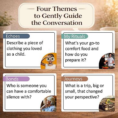 QUOKKA Memory and Conversation Cards for Seniors Phrase Matching Game and Conversation Cards