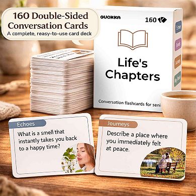 QUOKKA Memory and Conversation Cards for Seniors Phrase Matching Game and Conversation Cards