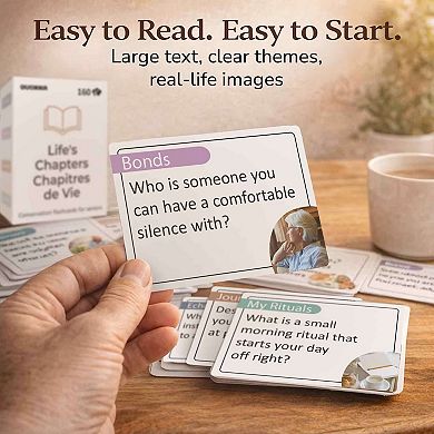 QUOKKA Memory and Conversation Cards for Seniors Phrase Matching Game and Conversation Cards
