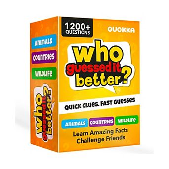 QUOKKA Who Guess It Better Card Games for Kids, Animals and Countries Educational Game