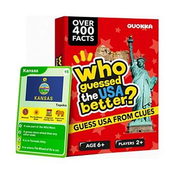 QUOKKA Who Guess It Better Card Games for Kids, Animals and Countries Educational Game