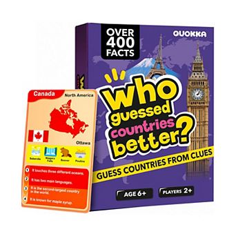 QUOKKA Who Guess It Better Card Games for Kids, Animals and Countries Educational Game