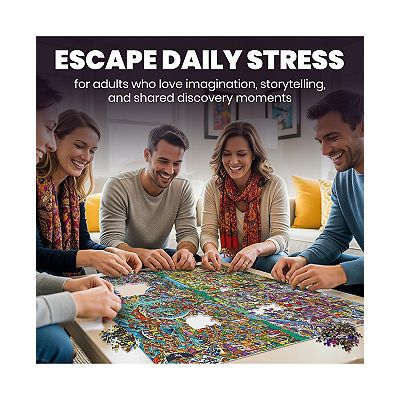 QUOKKA 1000 Piece Puzzle for Adults Set of 4, Four Kingdoms Saga