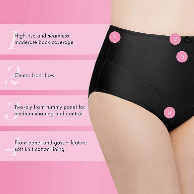 Exquisite Form Control Top Basic Slimming Body Shaper Panties, Medium Control, 2-Pack - 51070402