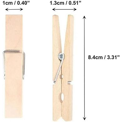 100 Pack of Wooden Clothespins