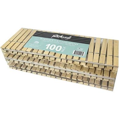 100 Pack of Wooden Clothespins