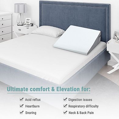 Wedge Pillow with Memory Foam Top for Sleeping, Reading And Rest